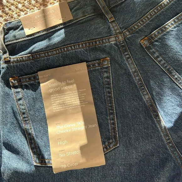 Everlane NWT High Rise Cheeky Straight Denim Jeans - Picture 3 of 6